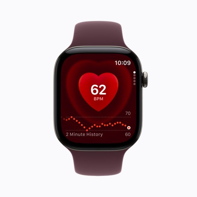 Apple Watch Series 12 displaying the updated Heart Rate app
