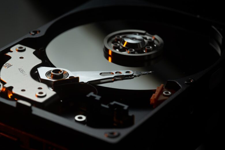 Hard drive components illustrating storage upgrade considerations