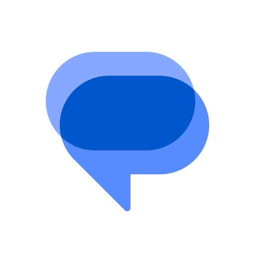 Official Google Messages app icon with overlapping blue chat bubbles
