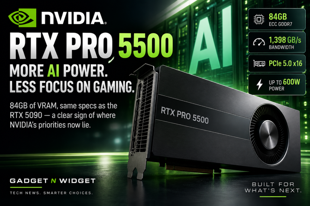 NVIDIA RTX PRO 5500 with 84GB ECC GDDR7 VRAM - Gadget N Widget tech news