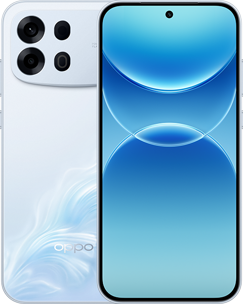 Official render of blue OPPO A7 Pro Max 5G showing front display and rear camera design
