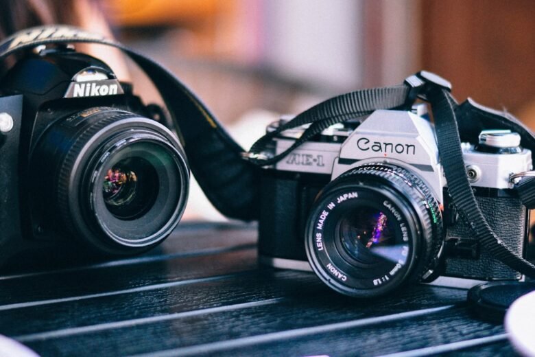 Photography equipment illustrating a phone versus dedicated camera comparison