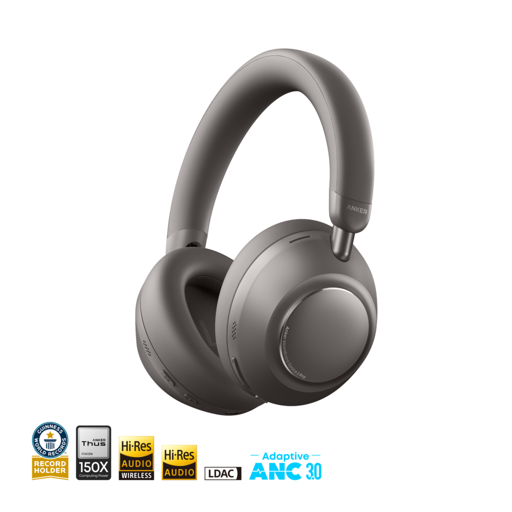 Midnight Grey Soundcore Space 2 Pro over-ear headphones