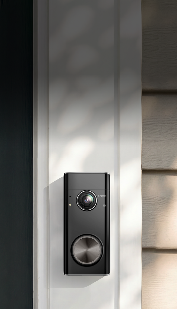 Tapo Doorbell Pro D260 video doorbell shown from the front and angled side against a white background. Image: TP-Link Tapo.