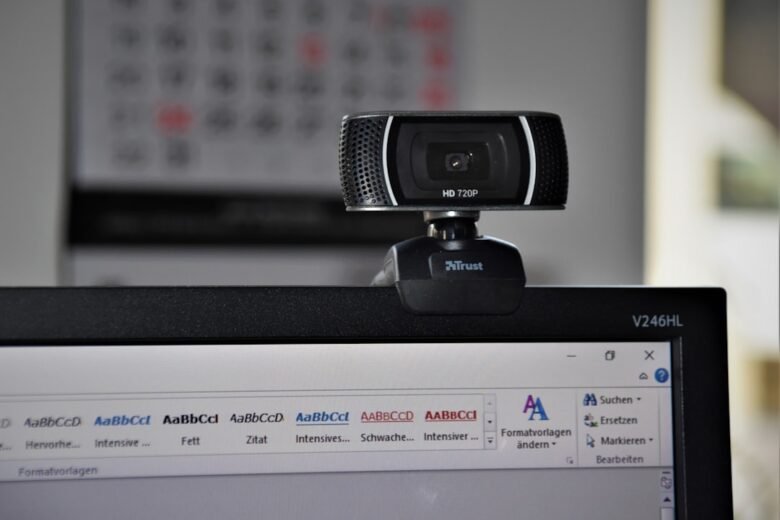Home office webcam setup for improving video calls