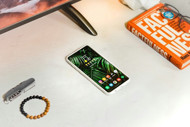 Galaxy phone displayed on a table