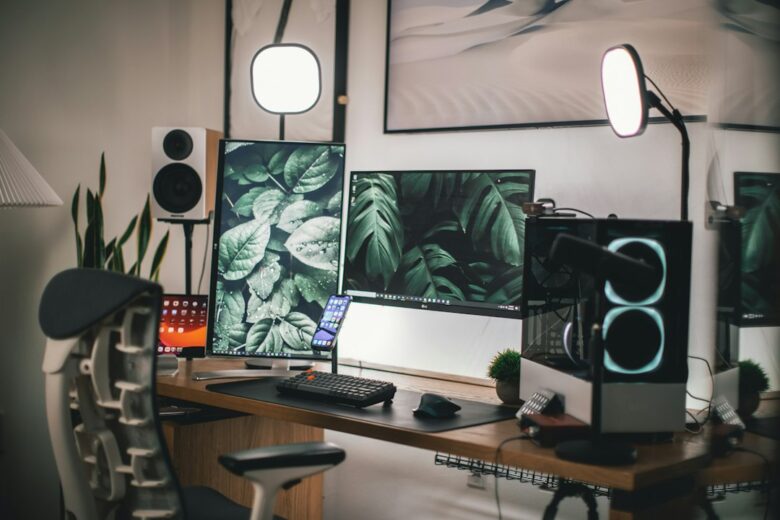 Home workspace and computer setup