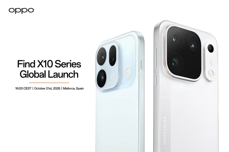 OPPO Find X10 Pro Max and Find X10 smartphones beside the October 21 global launch date