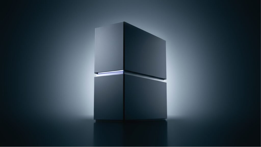 TP-Link Archer 8 Ultra Wi-Fi 8 router with its illuminated center panel. Image: TP-Link.