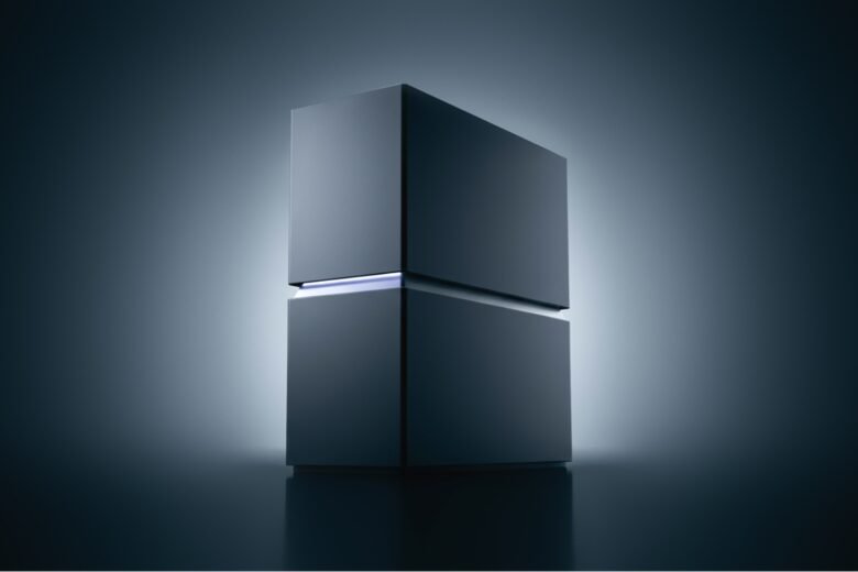 TP-Link Archer 8 Ultra Wi-Fi 8 router with its illuminated center panel. Image: TP-Link.