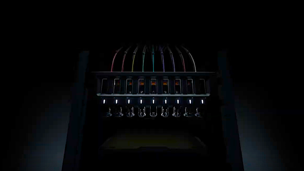 Bambu Lab H3C teaser graphic showing nine colored tool paths and November 3 reveal date