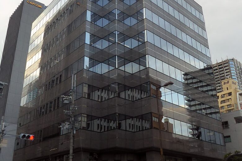 Capcom headquarters building in Osaka, Japan, photographed from the street