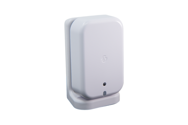 White Shelly Presence Gen4 mmWave radar sensor with USB-C power cable